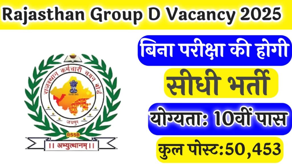 Rajasthan Group D Vacancy 2025 Notification